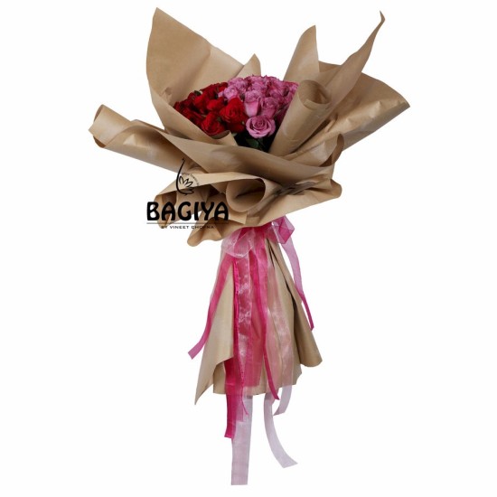 50 PURPLE PINK RED ROSES BUNCH 50 PURPLE PINK RED ROSES BUNCH